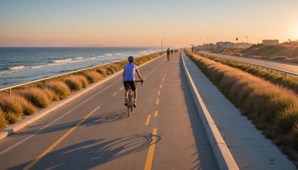 Balade velo littoral pistes cyclables securisees